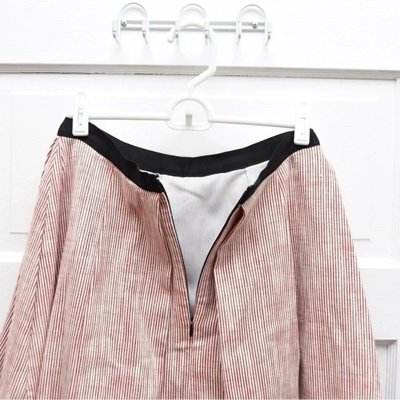 Jason Wu women’s skirt size 4 striped a-line midi skirt with pockets - Picture 4 of 10